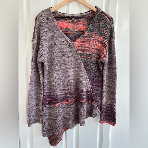 Prana Vignette V-Neck Knit Sweater Asymmetrical size Small - Picture 4 of 7
